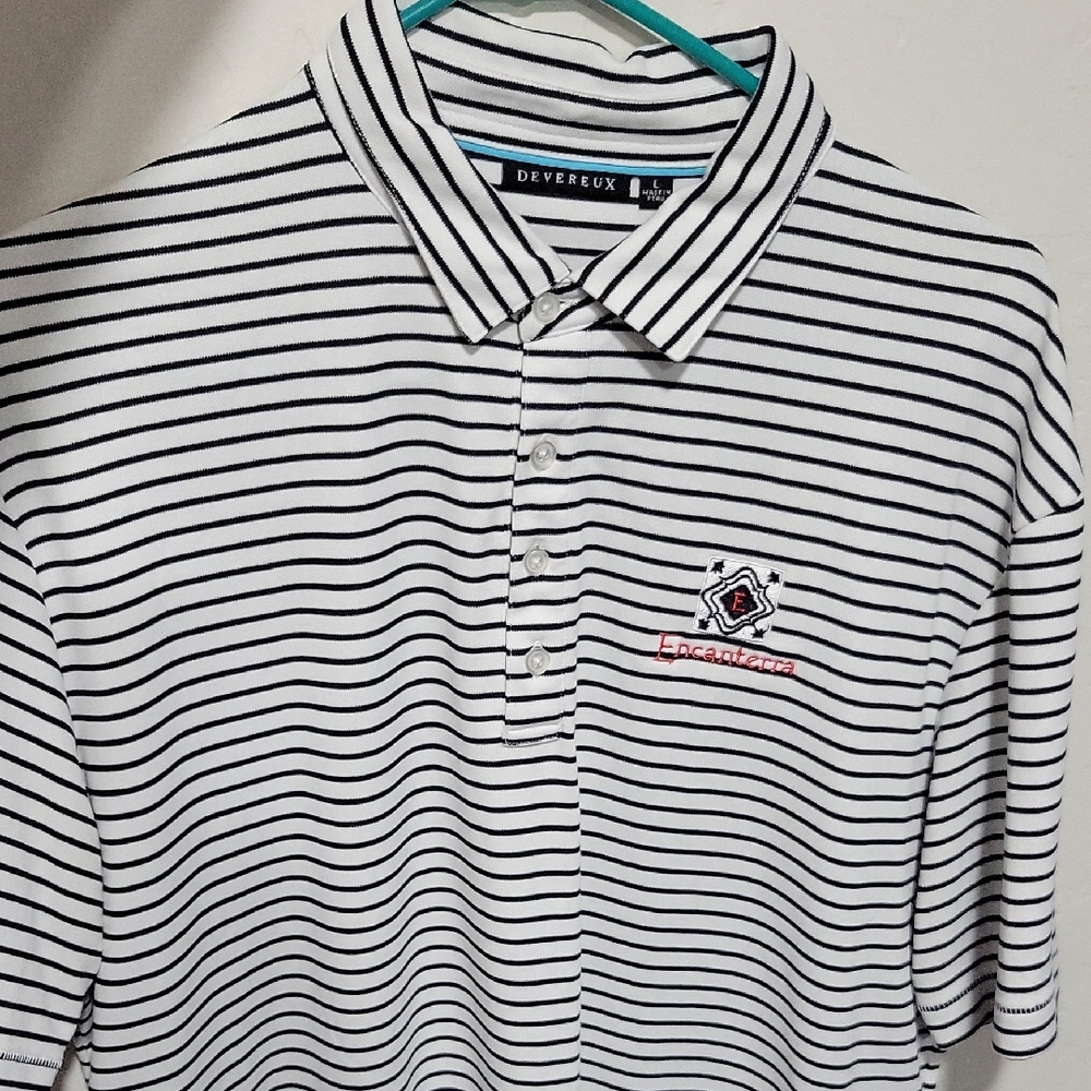 NWOT Devereux Striped Polo Encanterra Golf Club Polo